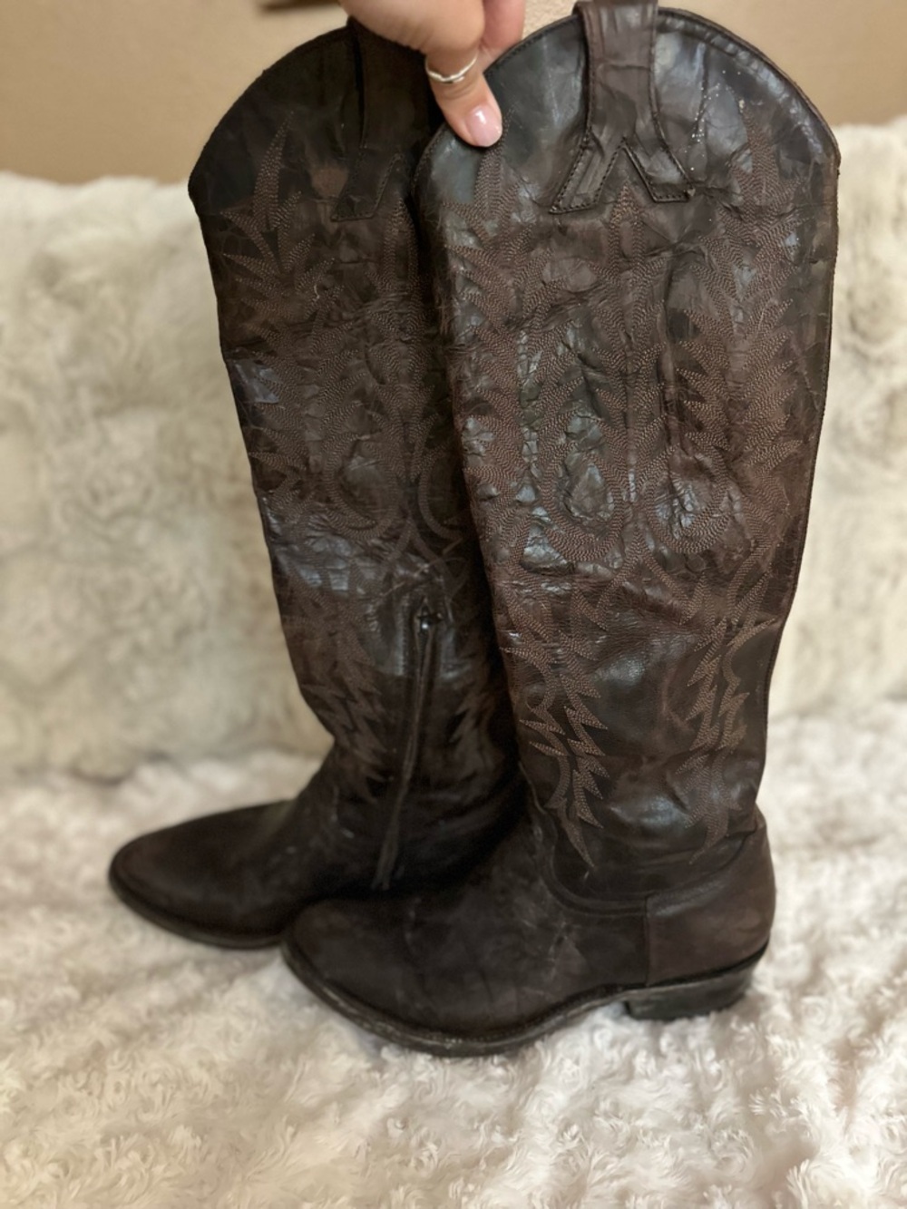 Tall Brown Old Gringo Cowboy Boots